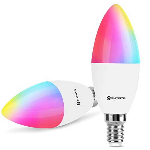 Compatibile Alexa Lampadina LED Multicolore Lampadina Intelligente Candle E14 Google Home RGB+CCT 2700K-6000K Lampadina Intelligente 5W Confezione da 1 DORESshop Lampadina Intelligente E14 