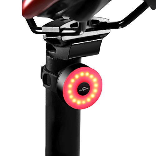 Coikes Fanale Posteriore per Bicicletta Impermeabile con Luce Posteriore per Bici Ultra Luminosa a Distanza Fanale Posteriore per Bici Ricaricabile USB con Segnale di svolta e Luce di Stop Automatica 