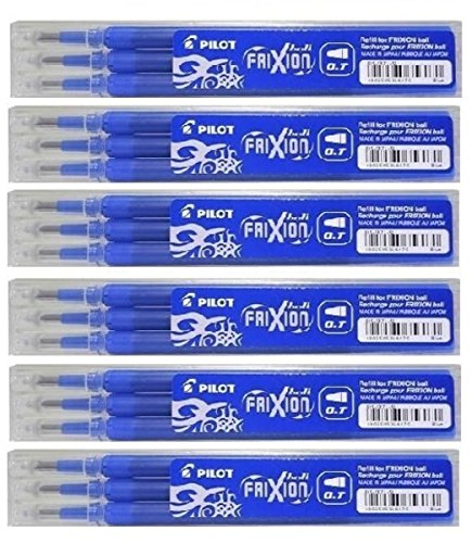 Pilot Penna Frixion penna confezione da 4 3 pezzi blu colori assortiti & Osama Refill Compatibile con penne Frixion ball 