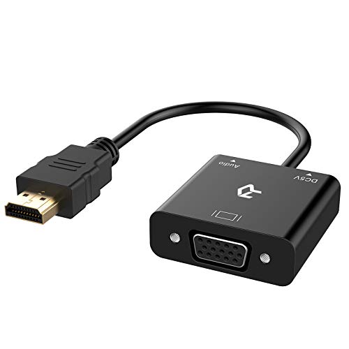 LeftSuper Cavo convertitore VGA-Compatibile HDMI per Adattatore ad Alta risoluzione per Laptop per PC 